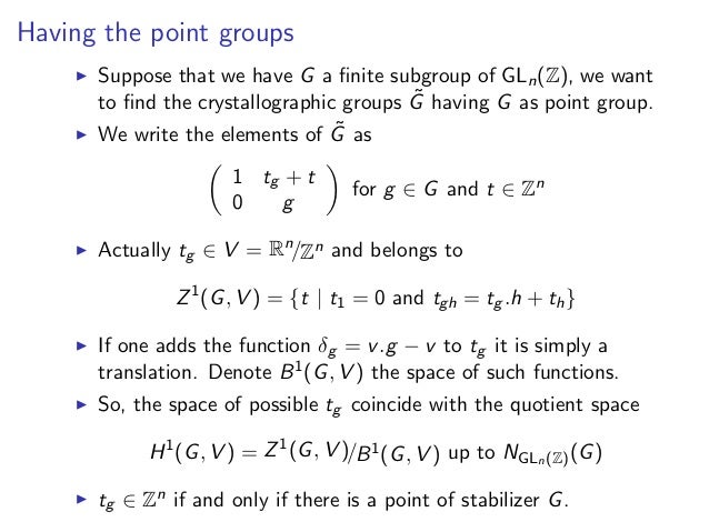Crystallographic Groups