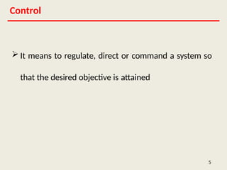 Control systems in electrical engineering | PPTX