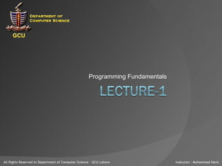 Programming Fundamentals 