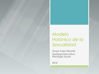 Modelo
Holónico de la
Sexualidad
Áurea Ceja Albanés
Sexóloga Educativa
Psicóloga Social

2010
 