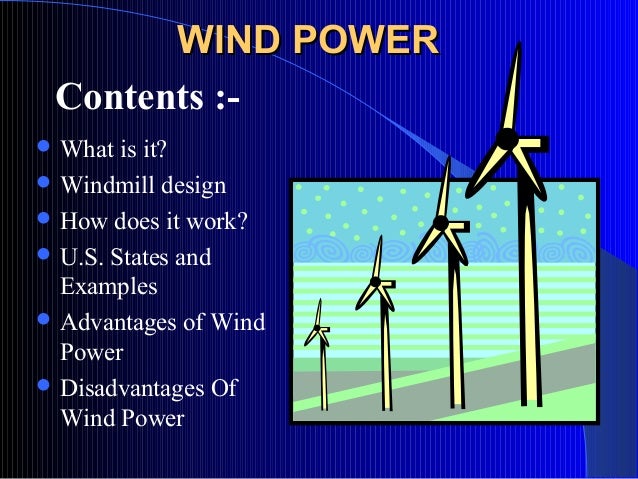 examples of wind energy