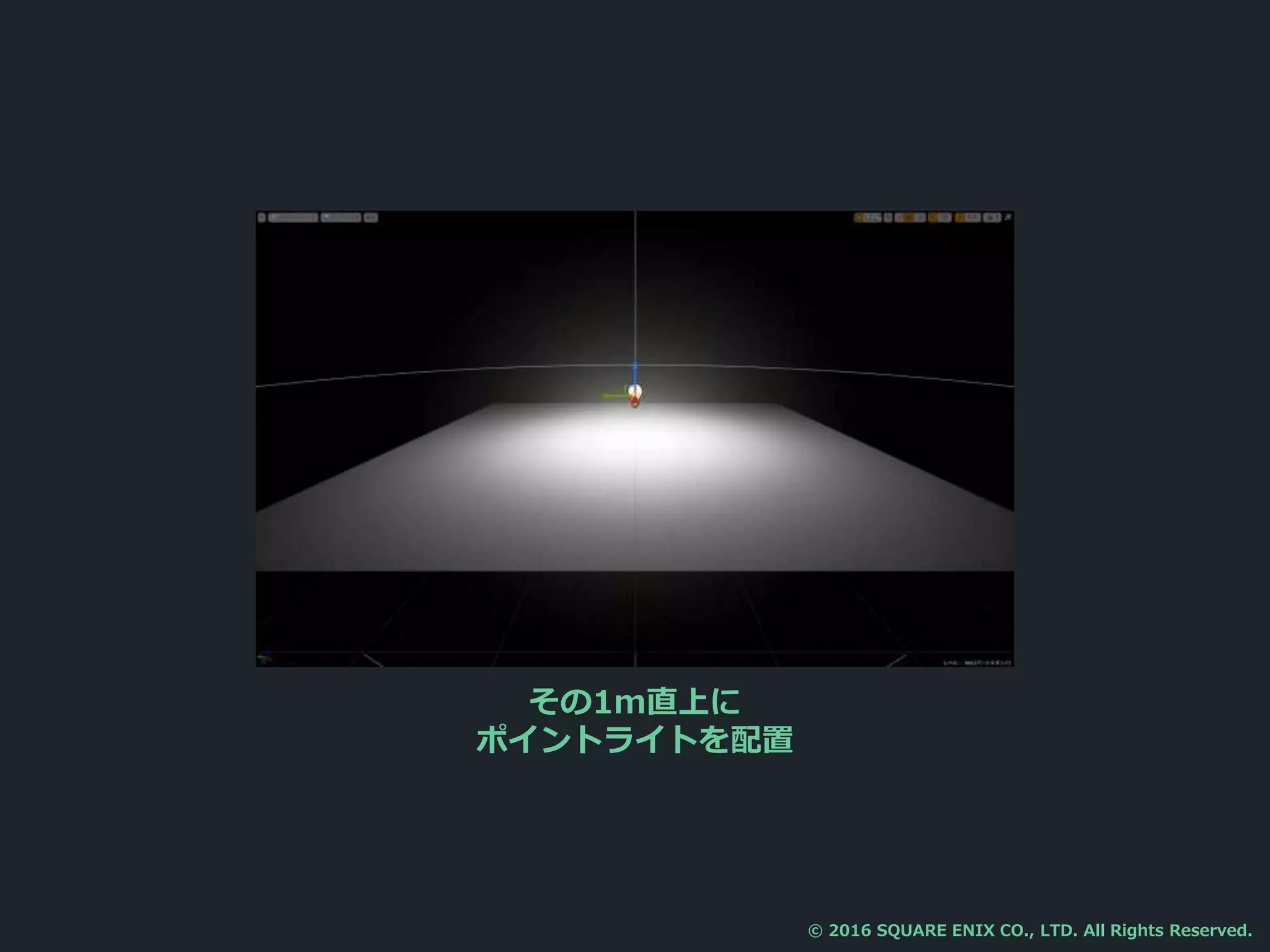 その1m直上に
ポイントライトを配置
© 2016 SQUARE ENIX CO., LTD. All Rights Reserved.
 