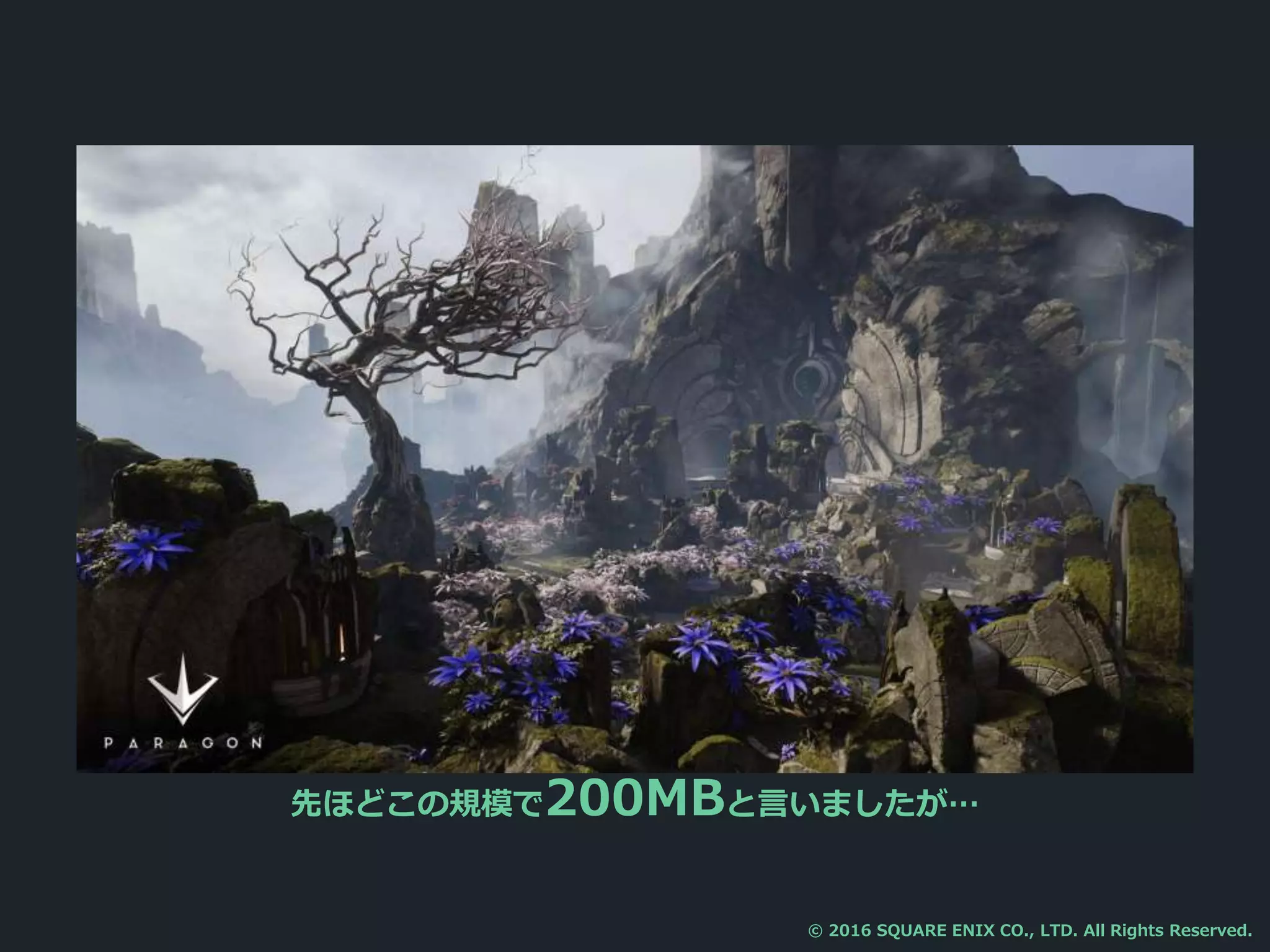 先ほどこの規模で200MBと言いましたが…
© 2016 SQUARE ENIX CO., LTD. All Rights Reserved.
 