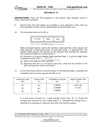 Gate Cs Math Question Gate-Cs 1993 | PDF