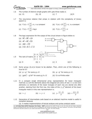 Gate-Cs 1994 | PDF