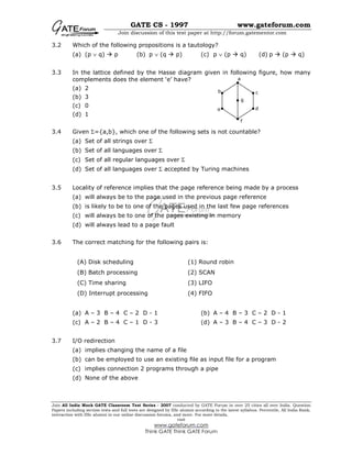 Gate Os Questions Gate-Cs 1997 | PDF