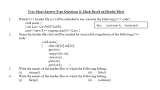 BASIC CONCEPTS OF C++ CLASS 12