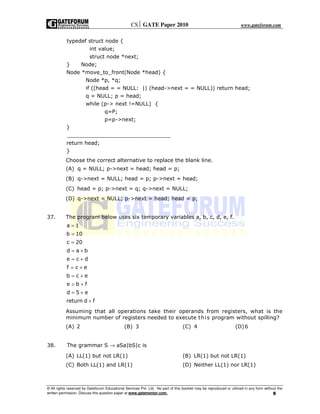 Gate-Cs 2010 | PDF