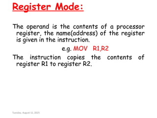 COA Addressing Mode Computer Organisation and Architecture | PPT