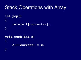 Comprehensive Overview of Stack Data Structures in Object-Oriented ...