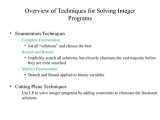 ai linMixed Integer Programming (MIP) is a type of mathematical ...