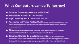 Computer Science Barnches Introduction to Computer science and its fields | PPTX