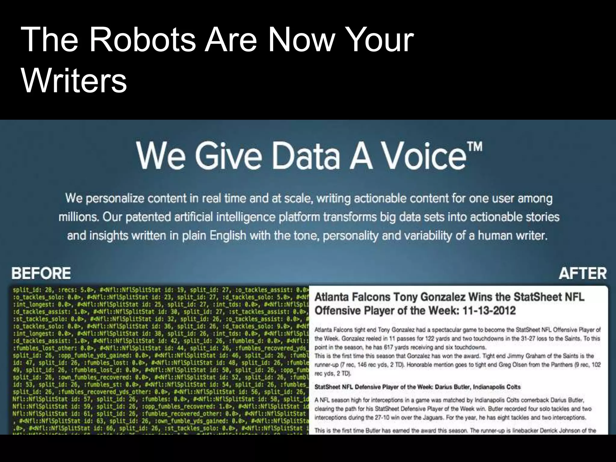 The Robots Are Now Your
Writers

 