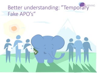 Better understanding: ”Temporary
Fake APO’s”
 