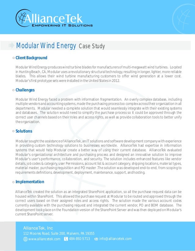 Modular Wind Energy Case Study
ClientBackground
Challenges
Solutions
Implementation
Modular Wind Energy produces wind turb...