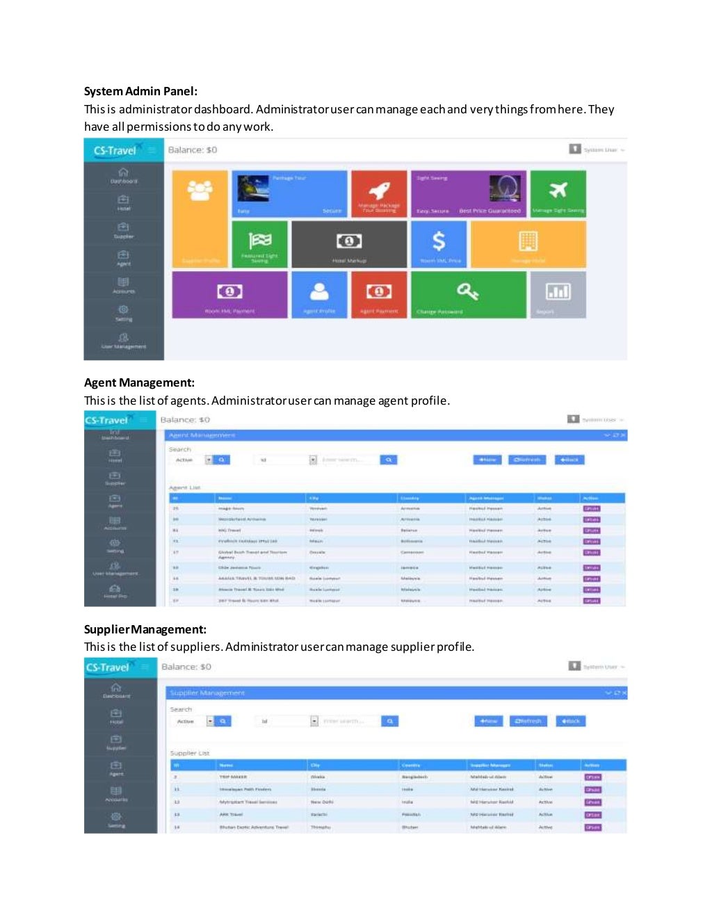 Travel Agency Booking System (CSTravel)