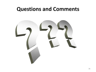 Questions and Comments
36
 