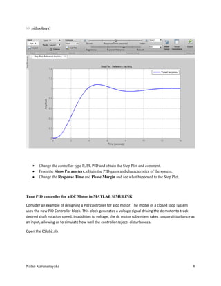 control system lab 02 - PID tuning | PDF