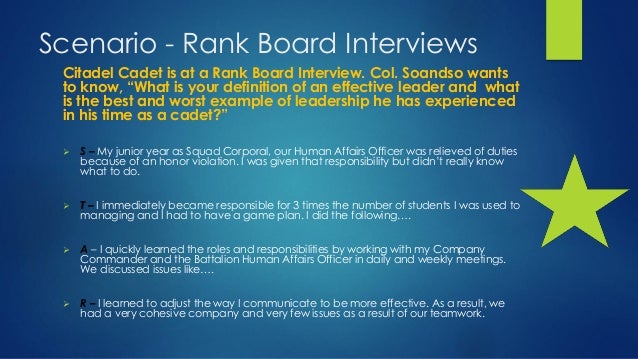 star interview method