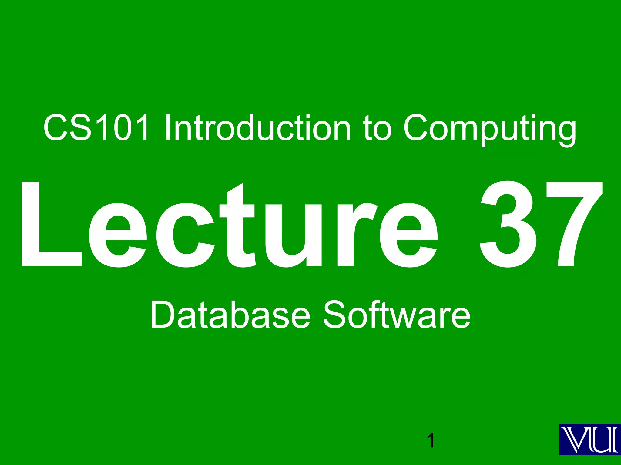 Cs101 Introduction To Computing Lecture 37 Pps