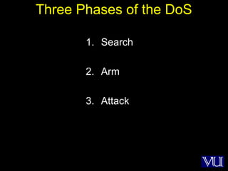 3
Three Phases of the DoS
1. Search
2. Arm
3. Attack
 