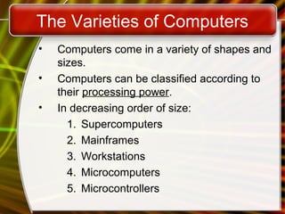 Introduction To Computing (Evolution of Computers) | PPT