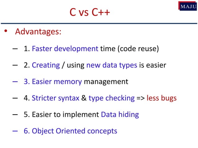 Cs1123 3 c++ overview | PPT
