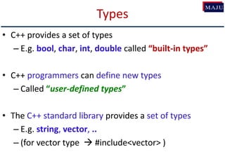 Cs1123 3 c++ overview | PPTX