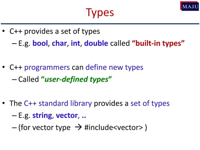 Cs1123 3 c++ overview | PPT