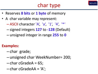 Cs1123 3 c++ overview | PPTX