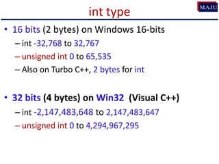 Cs1123 3 c++ overview | PPTX