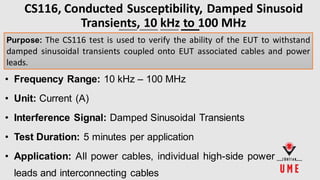 Conducted susceptibility cs114_cs115_cs116 tests details | PDF