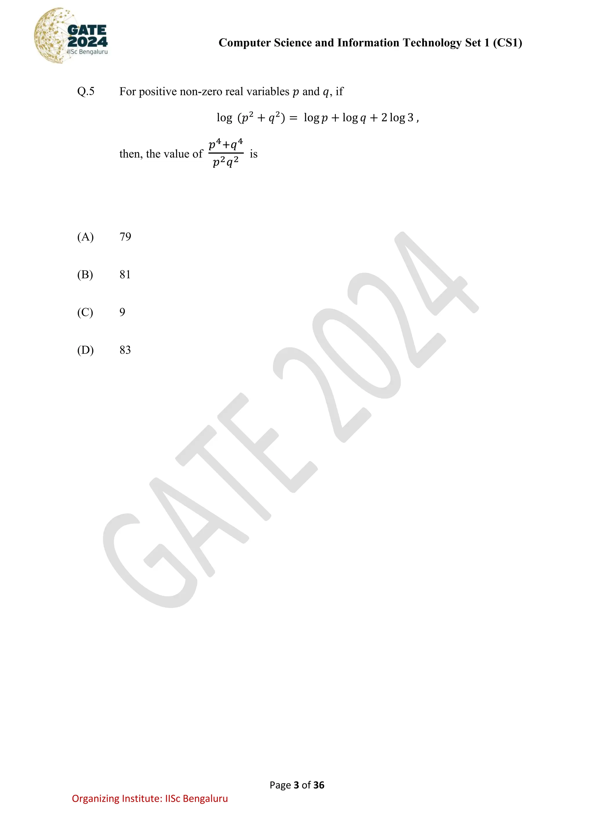 CS124S5 gate exam pyq for practice for it.pdf | Programming Languages ...