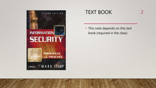 TEXT BOOK 2
• This note depends on this text
book (required in the class)
 