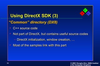 Introduction to DirectX in 2002 from D.Kim