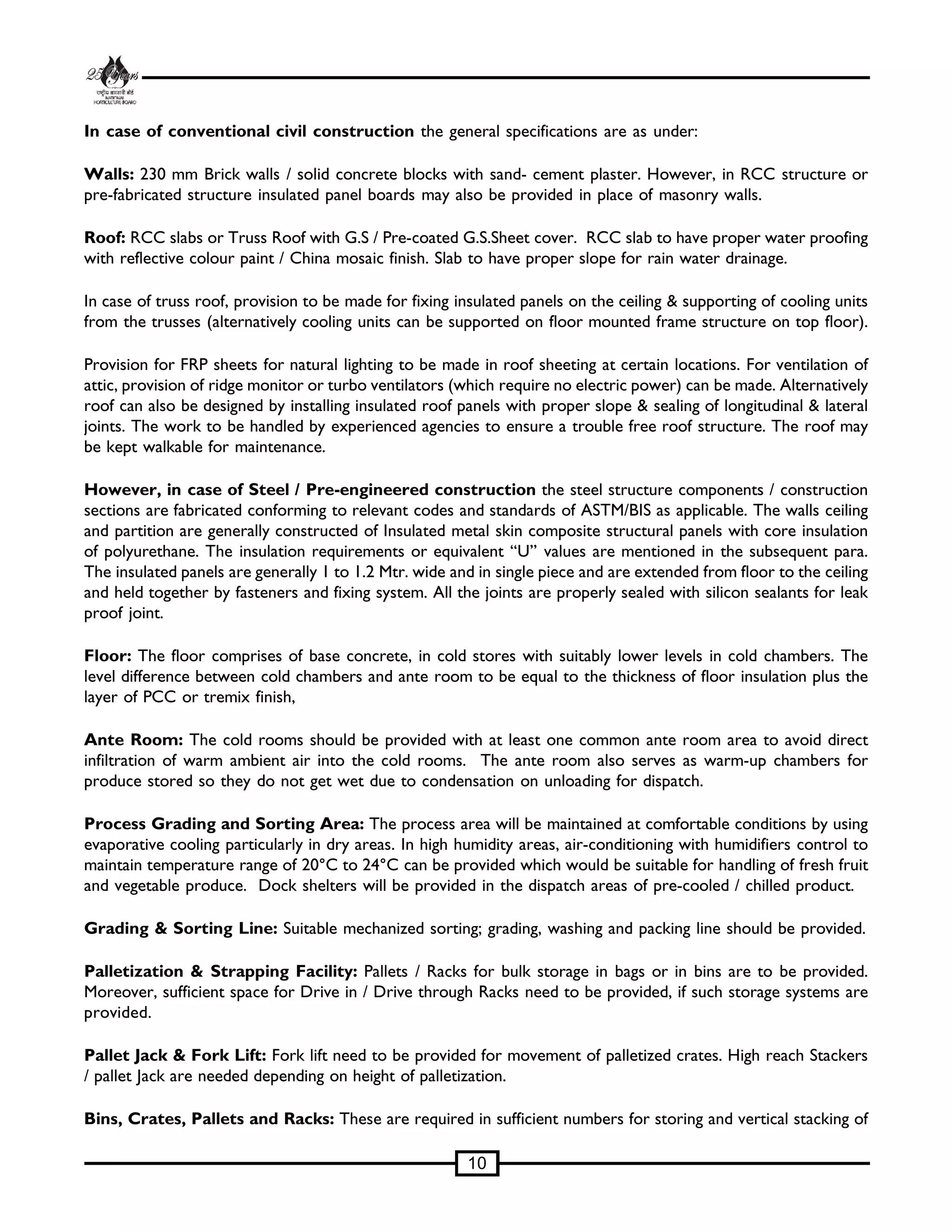 Technical Standard for Cold Storage | PDF