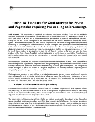 Technical Standard for Cold Storage | PDF