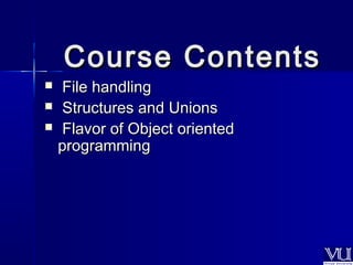 CS201- Introduction to Programming- Lecture 01 | PPT