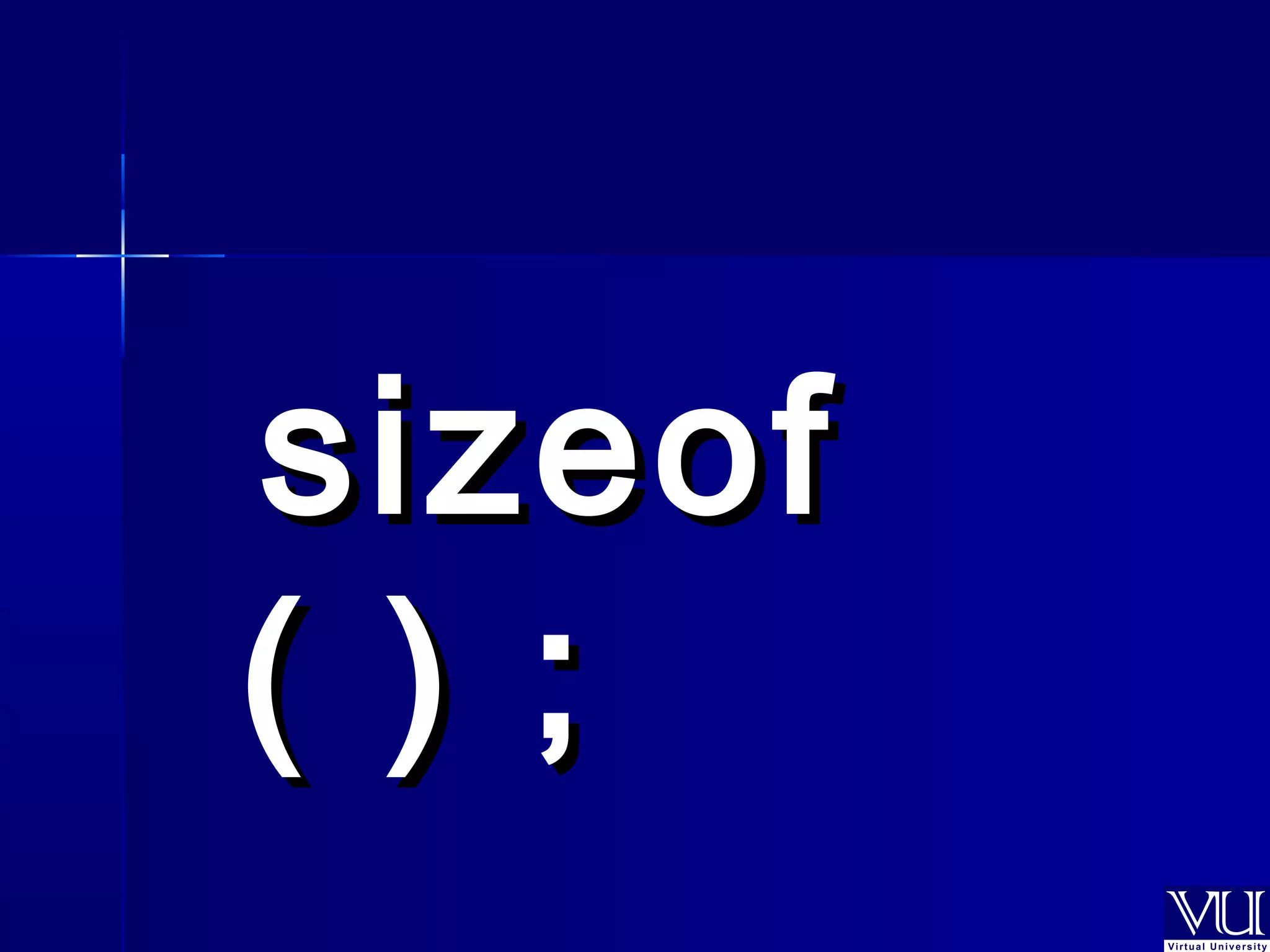 ssiizzeeooff 
(( )) ;; 
 