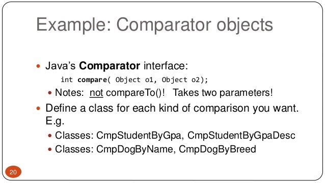 Comparable/ Comparator