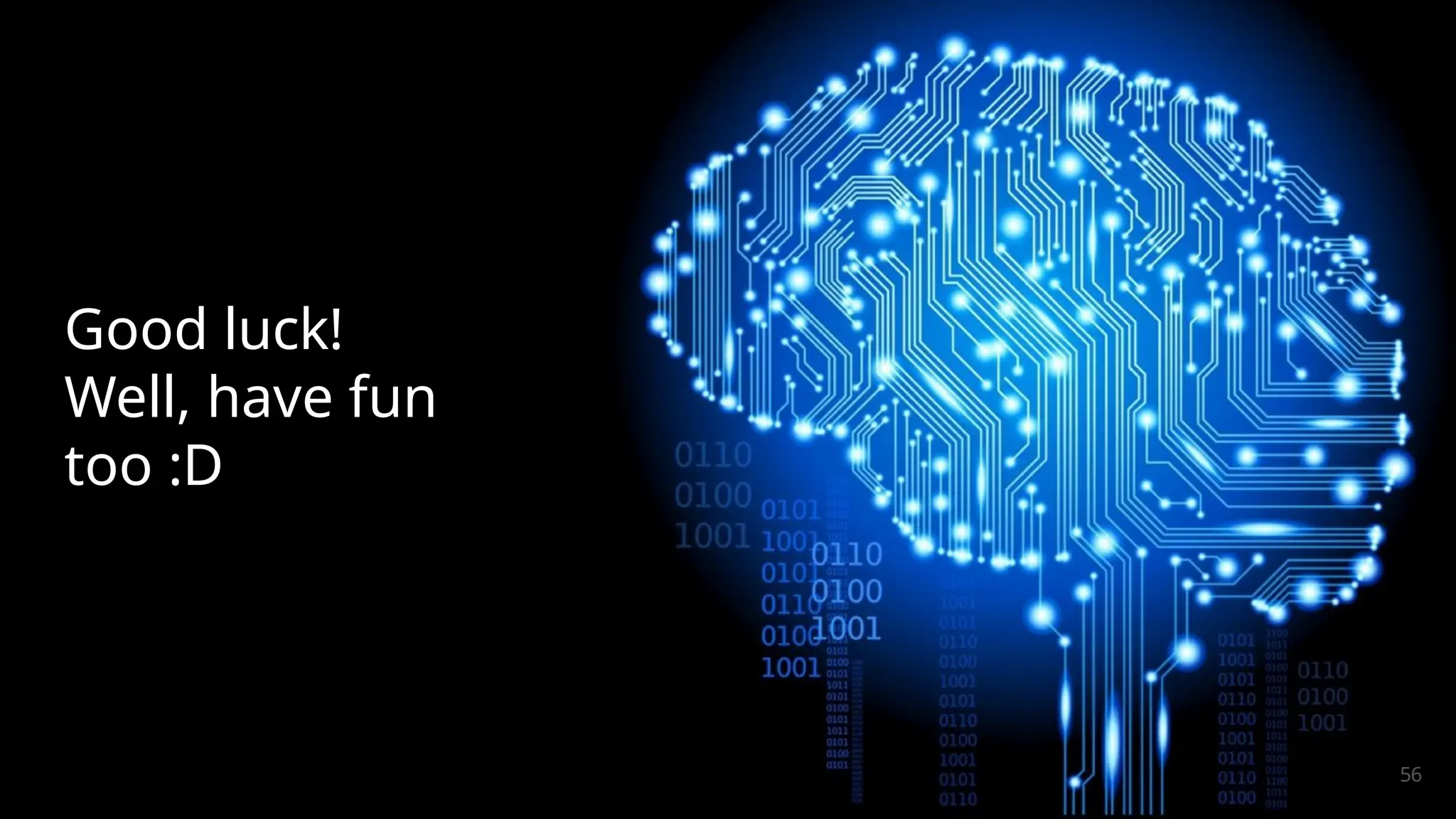 Good luck!
Well, have fun
too :D
56
 