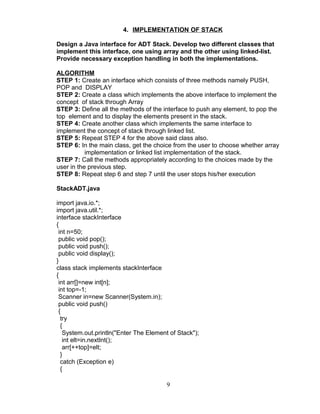 CS2309 JAVA LAB MANUAL | DOC | Programming Languages | Computing