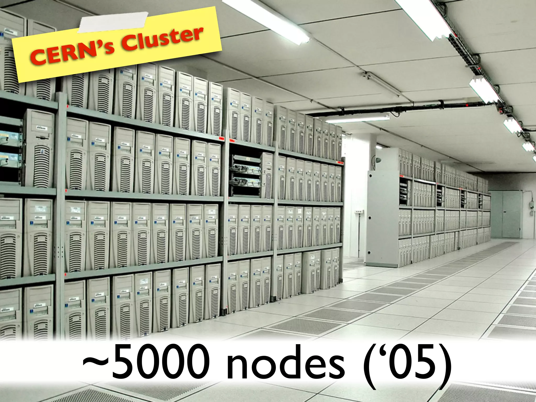 N’s Cl uster
CER




      ~5000 nodes (‘05)
 