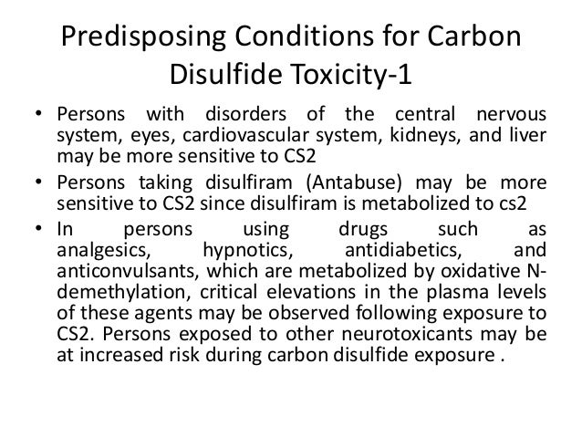 Cs2 Overview Occupational Health