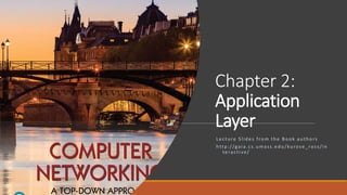 Chapter 2:
Application
Layer
Lecture Slides from the Book authors
http://gaia.cs.umass.edu/kurose_ross/in
teractive/
 