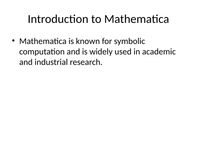 CS301_Detailed_Overview_MATLAB_Mathematica_Python.pptx | Free Download
