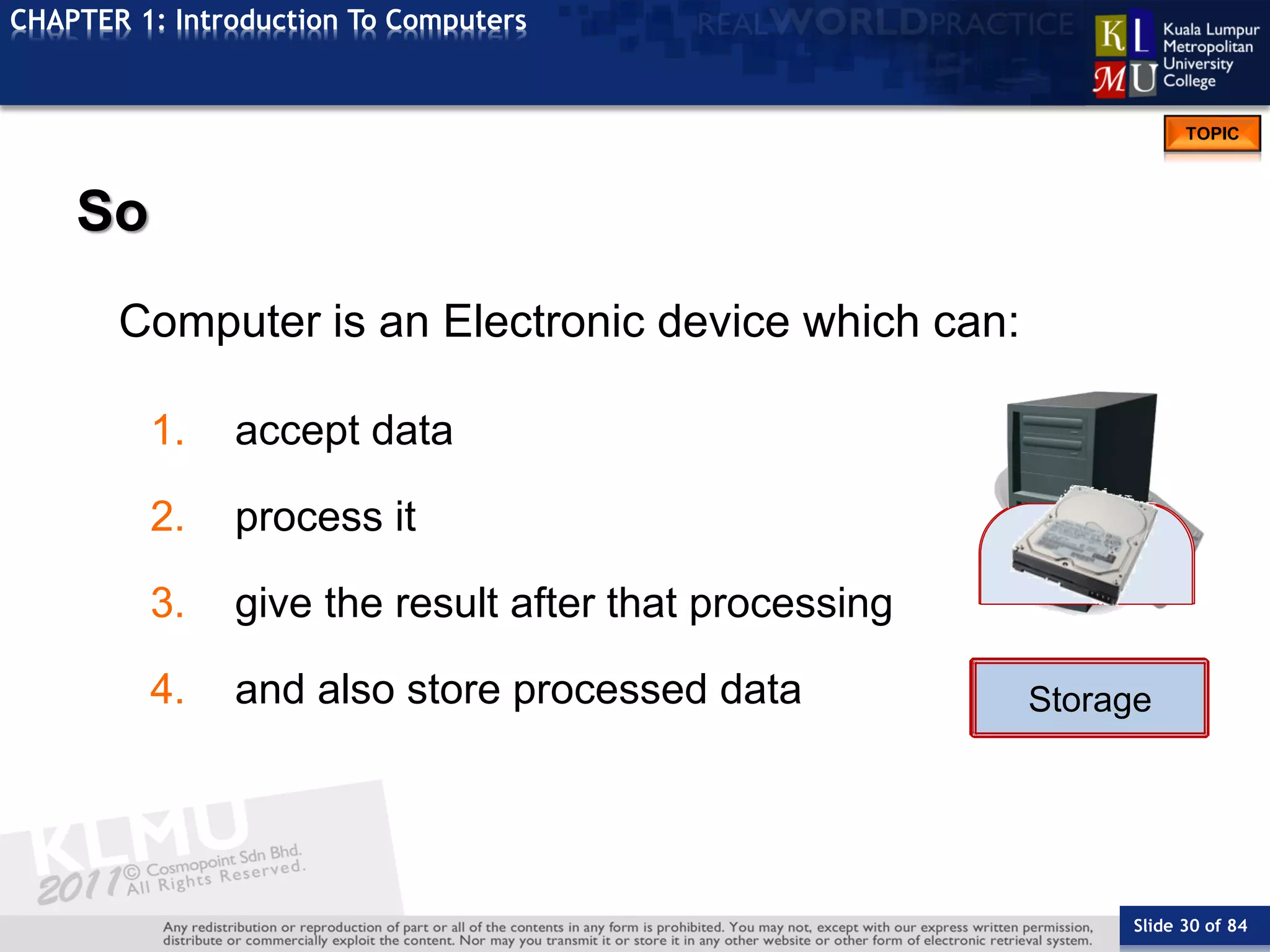 Introduction To Computer | PDF | Operating Systems | Computer Software ...