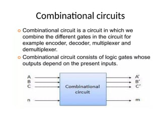 CS3351-DPCO-UNIT 1-Introduction, Combinational circuits | PPTX