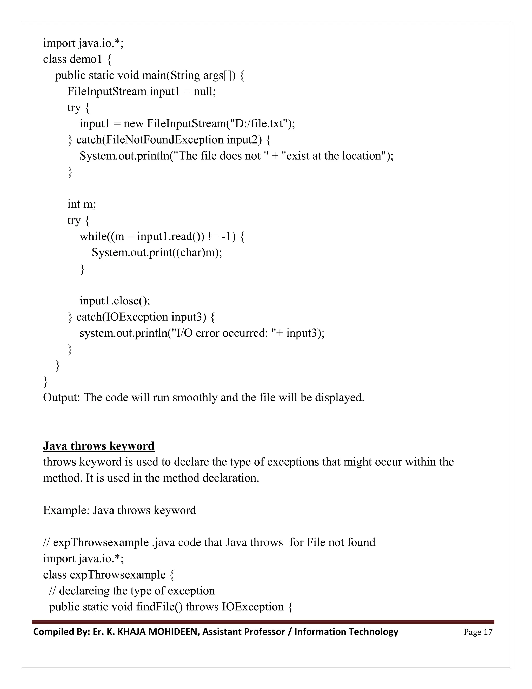 CS3391 -OOP -UNIT – III NOTES FINAL.pdf