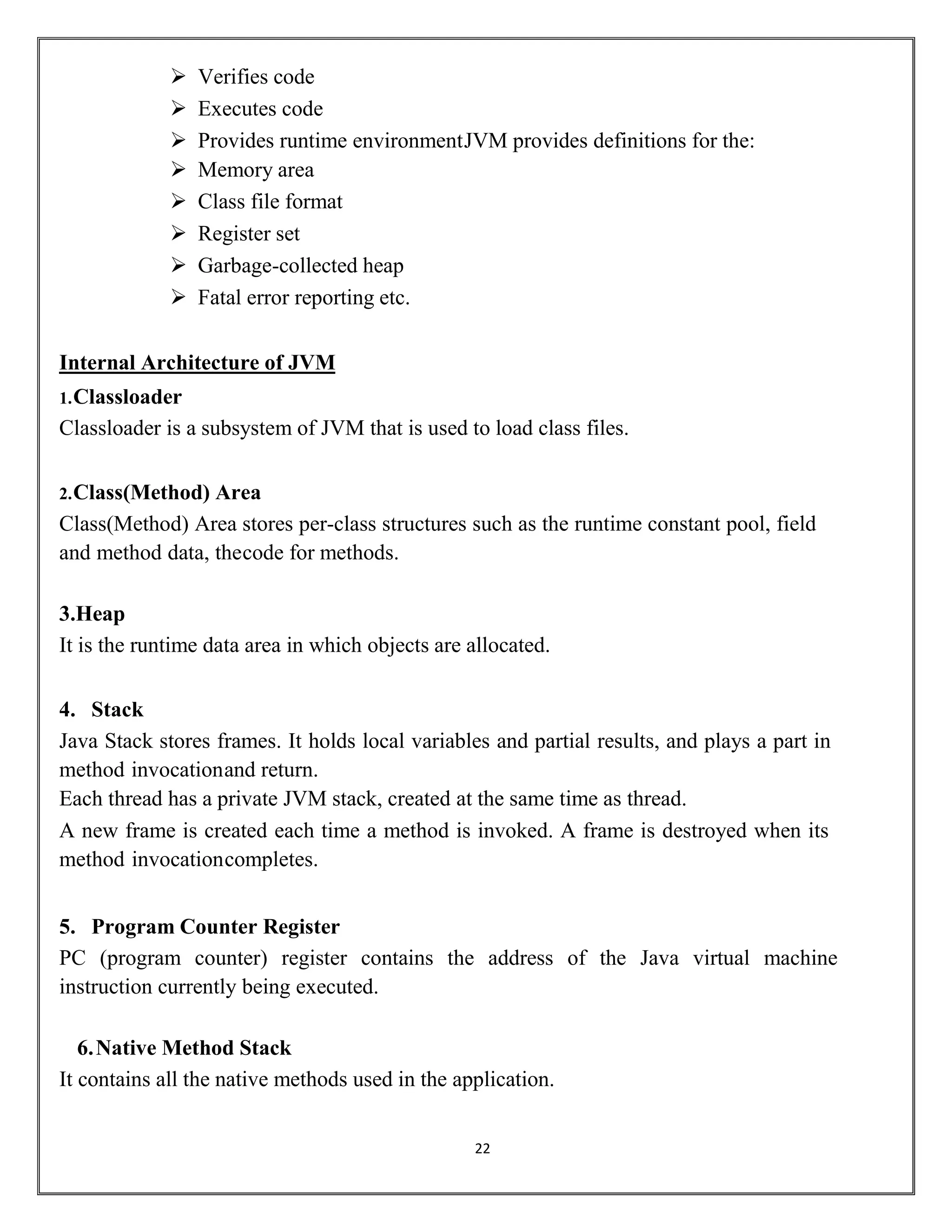 CS3391 -OOP -UNIT – I NOTES FINAL.pdf | Programming Languages | Computing